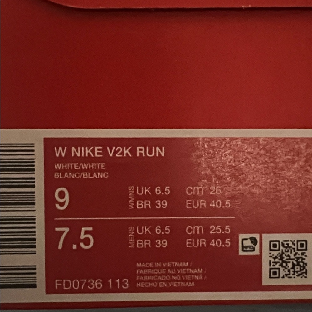 Women Nike V2K Run White White Blanc/Blanc - Picture 10 of 10